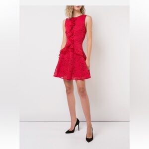 Zac by Zac Posen Vibrant Red Ruffle Dress